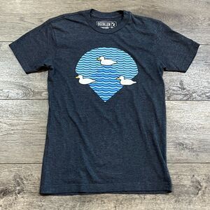 Baseballism Ducks on the Pond Blue T-Shirt - Men's Size Small